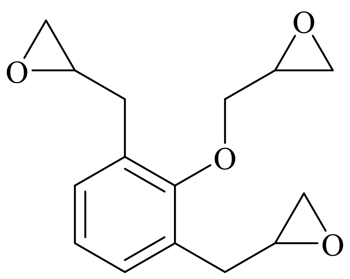 YW-603 · 2,6-二縮水甘油基苯基縮水甘油醚 · 所提供產品手冊中的結構