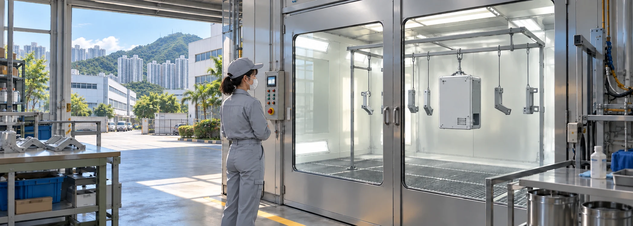 Application illustration of metal surface treatment and coating in a China — Hong Kong Special Administrative Region setting